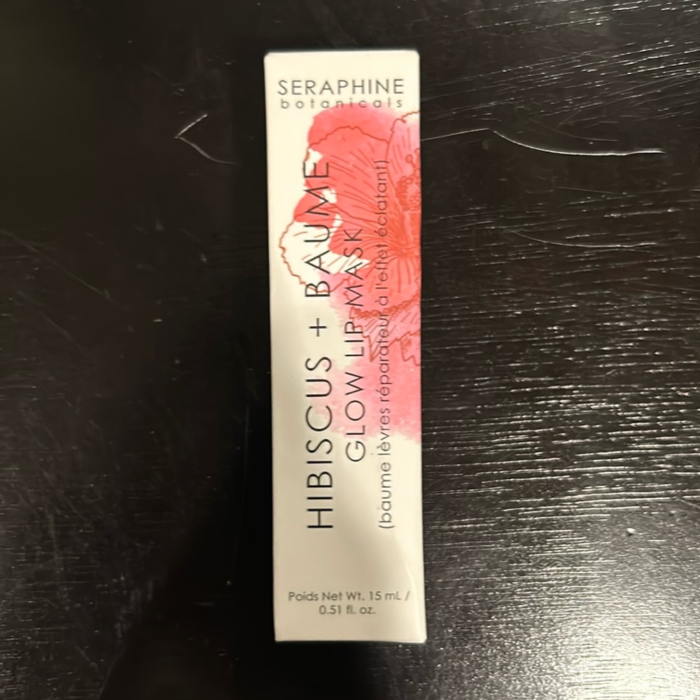 Seraphine botanicals hibiscus + baume glow lip mask